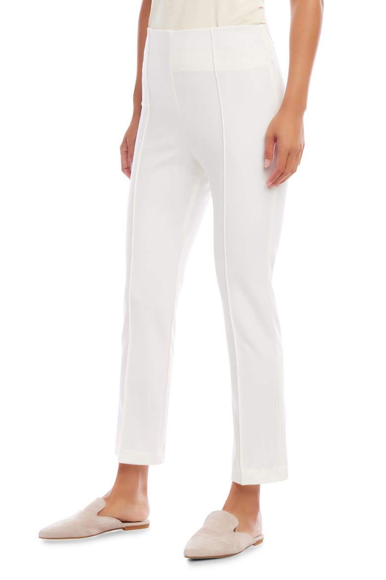 Pintuck Crop Pants, Alternate, color, OFF WHITE