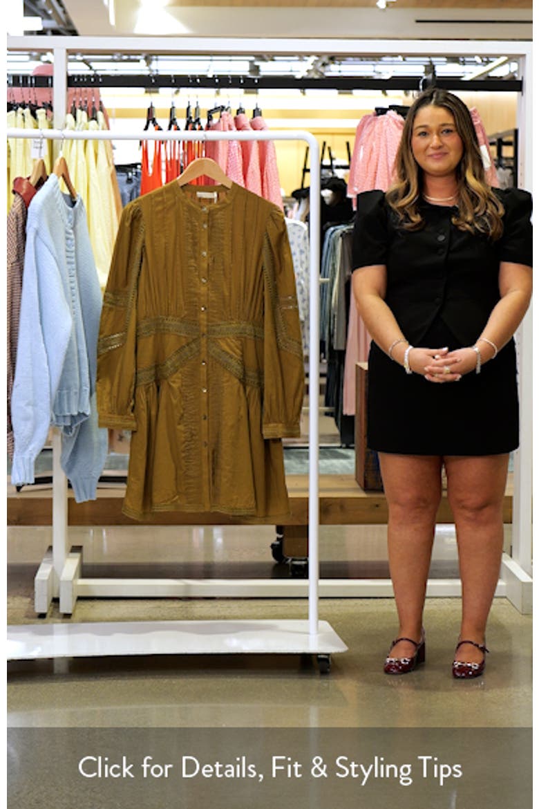 Elysia Pintuck Lace Long Sleeve Minidress video