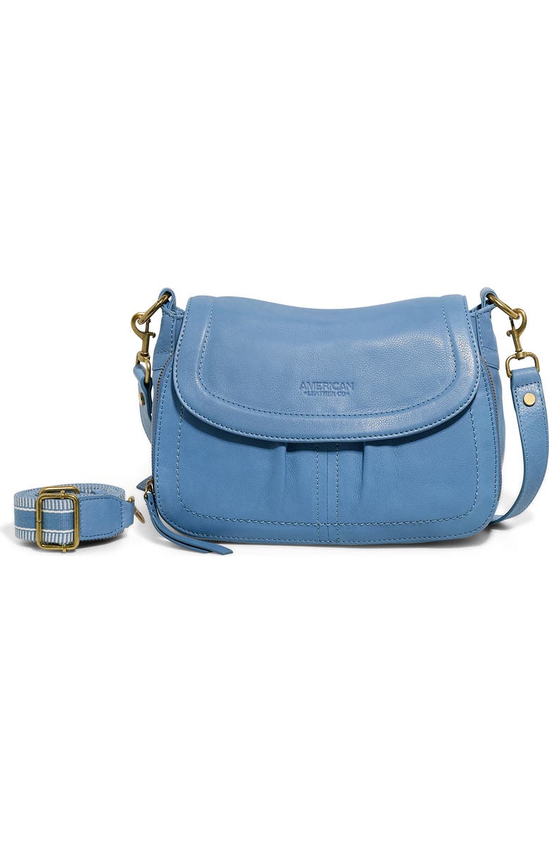 AMERICAN LEATHER CO. Marino Crossbody Bag, Main, color, Marina Smooth