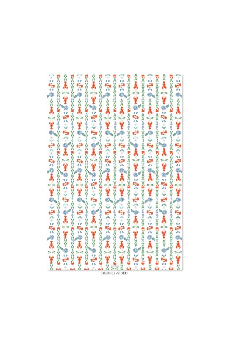 Eight Sheets Two-Sided "A Pinch of Floral" Heavyweight Gift Wrap, Alternate, color, Multicolored