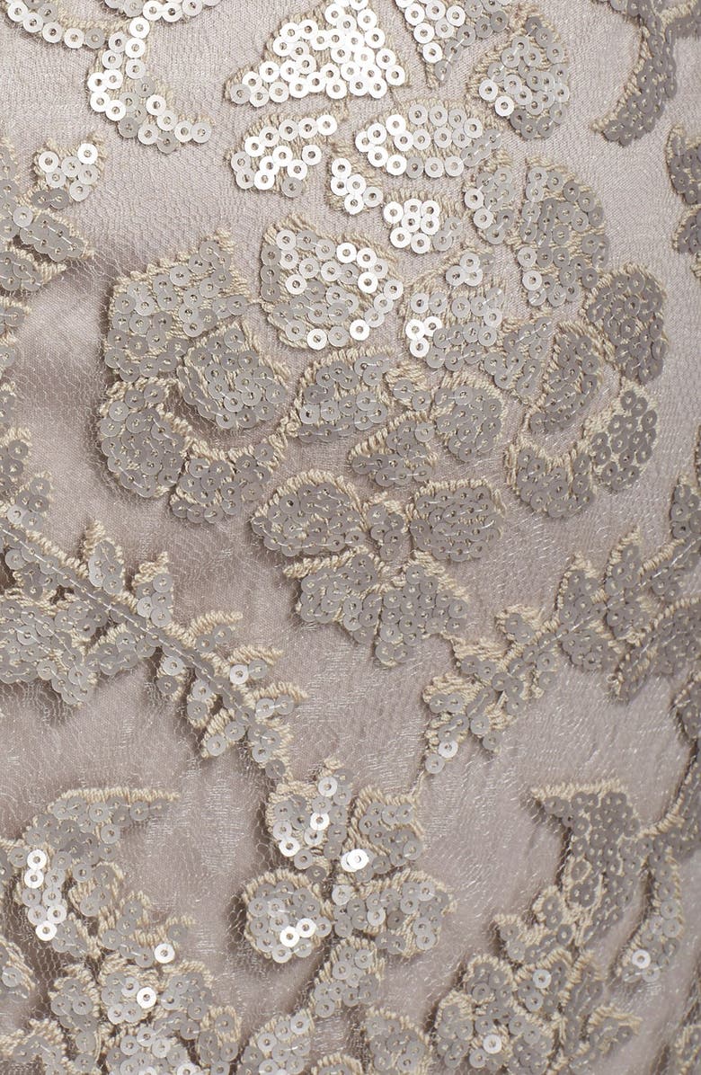 Tadashi Shoji Sequin Illusion Lace Dress, Alternate, color, 