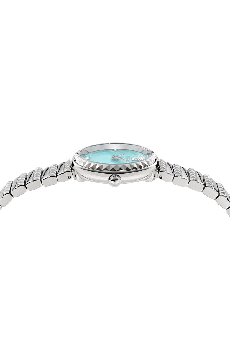 Versace Greca Goddess Petite Bracelet Watch, 28mm, Alternate, color, Stainless Steel