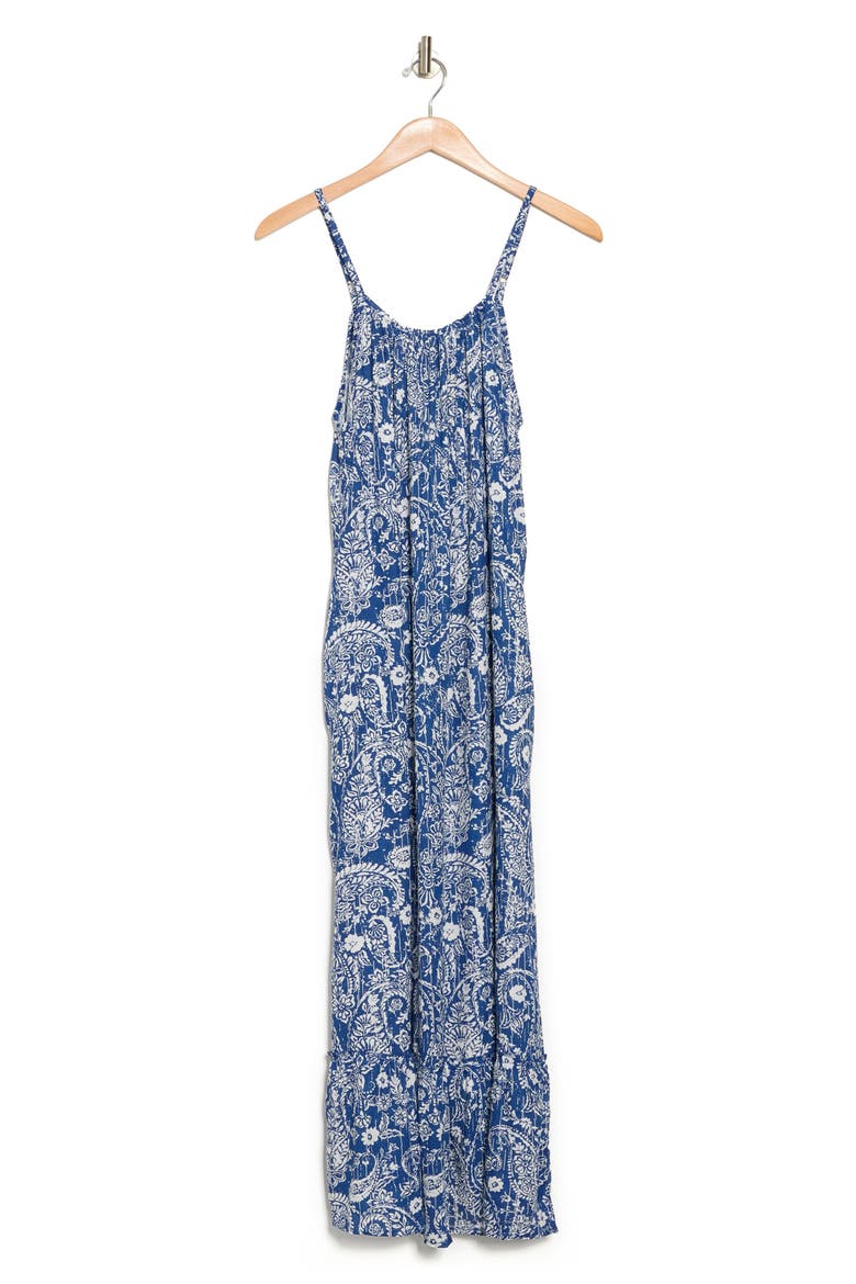 Floral Paisley Cover-Up Maxi Dress, Alternate, color, NAVY PAISLEY