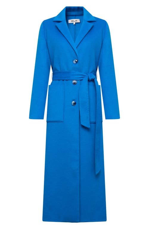 Dvf Nene Wool Coat In Blue