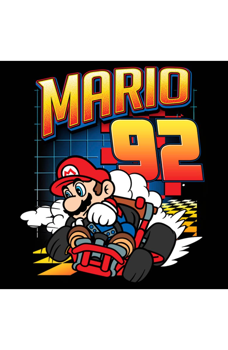 NINTENDO Men's Nintendo Mario Kart '92  Graphic T-Shirt, Alternate, color, Black