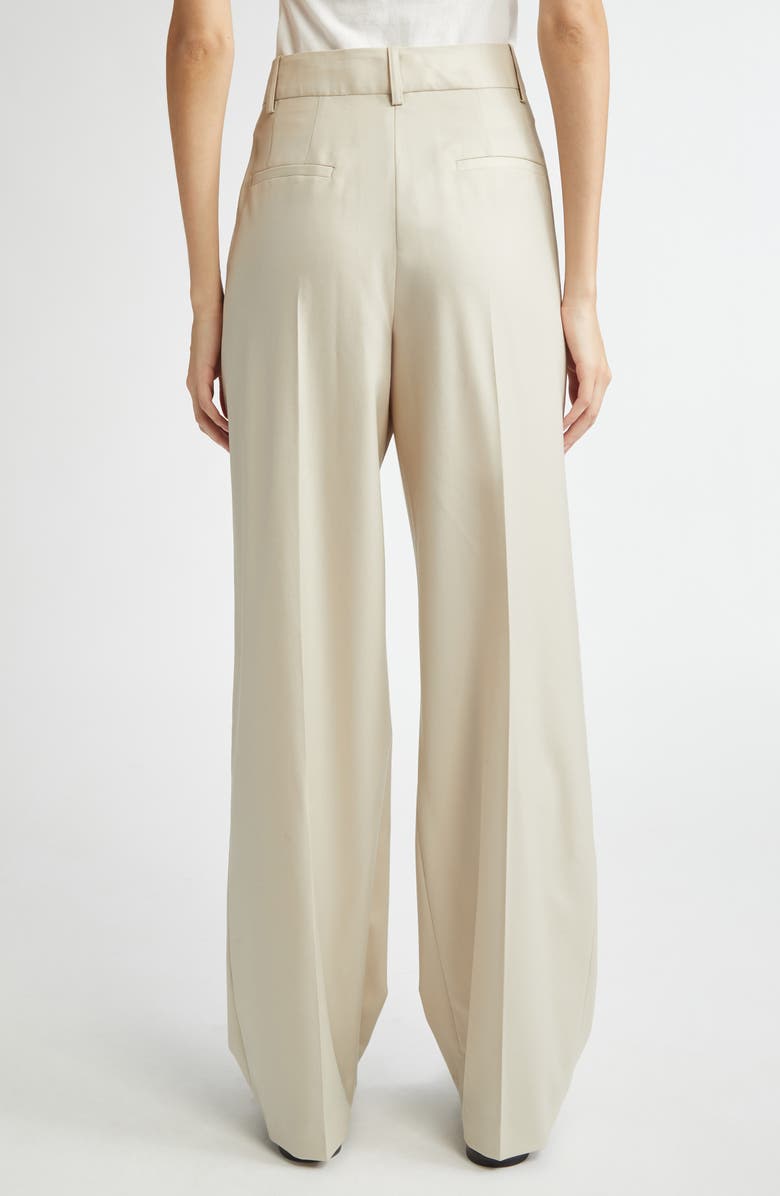 LOULOU DE SAISON Sbiru Pleated Virgin Wool Straight Leg Pants, Alternate, color, 