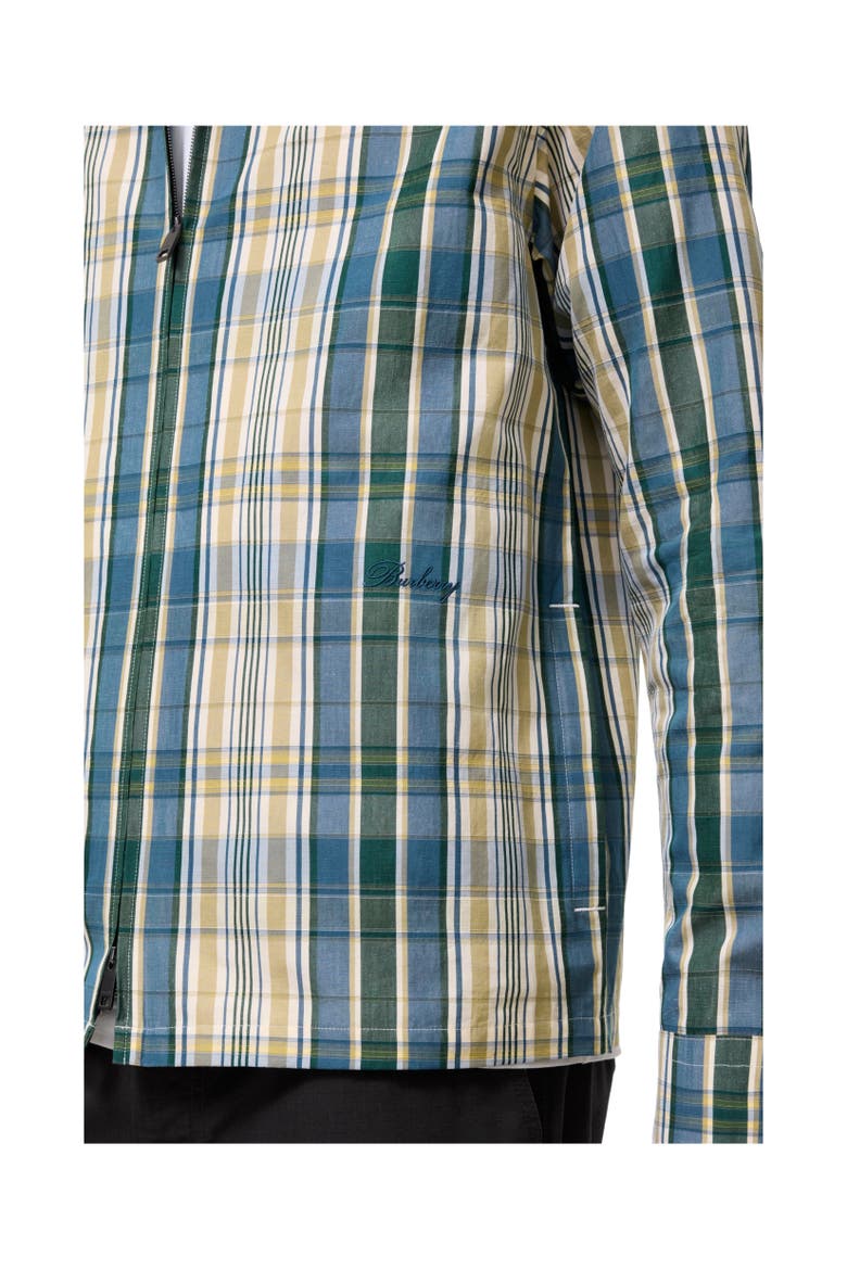 Check Cotton Linen Overshirt, Alternate, color, Peacock blue