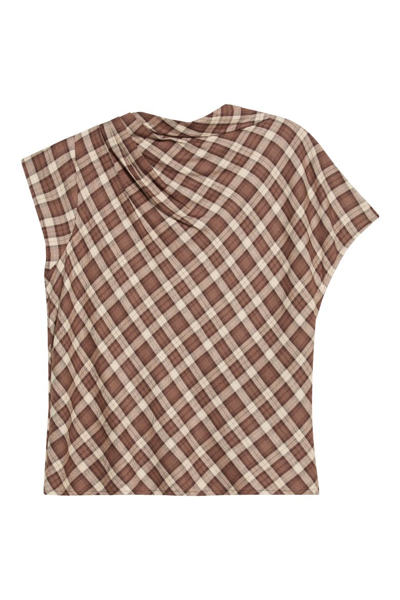 Laurel Ruched Top, Alternate, color, BROWN