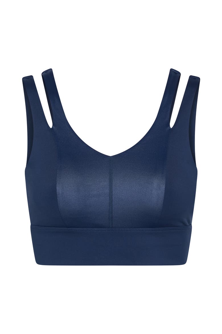 Maan Medium Support Performance Sport Top, Alternate, color, Sailor Blue