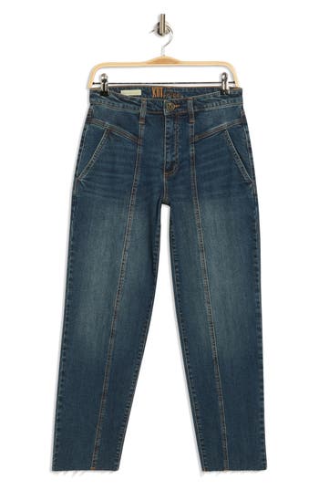 Kut From The Kloth Leslie High Waist Baggy Boyfriend Jeans In Blue