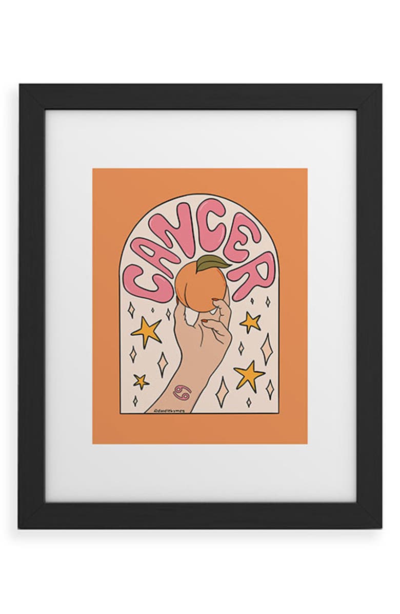 Deny Designs Zodiac Cancer Framed Art Print, Main, color,