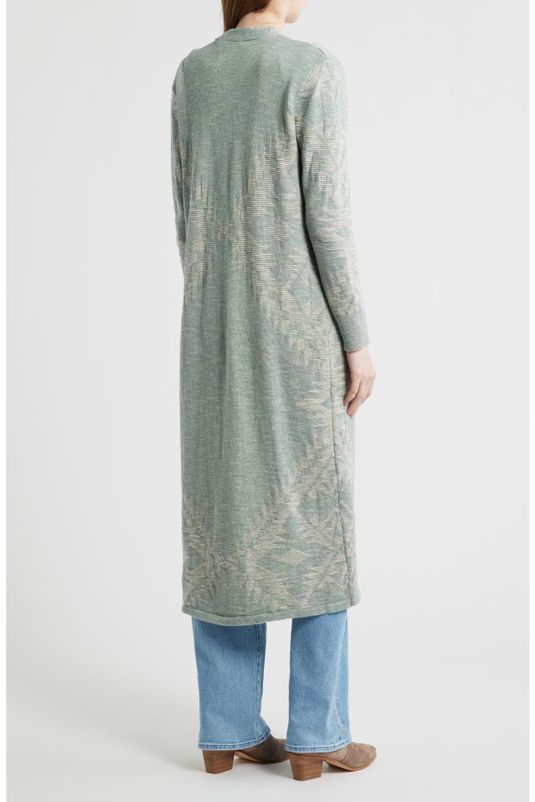 Cotton Duster Cardigan, Alternate, color, SAGE