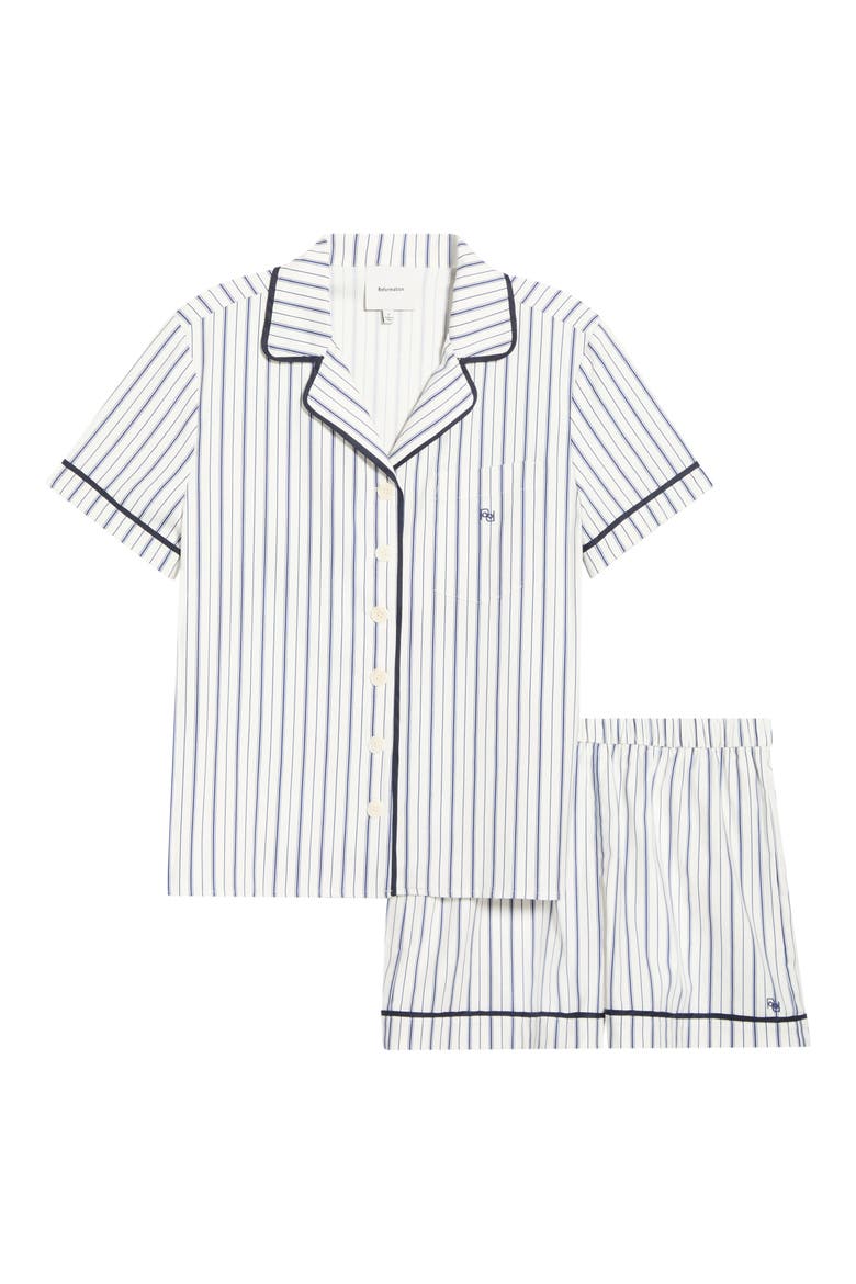 Blair Stretch Organic Cotton Short Pajamas, Alternate, color, SUMMER DAY STRIPE