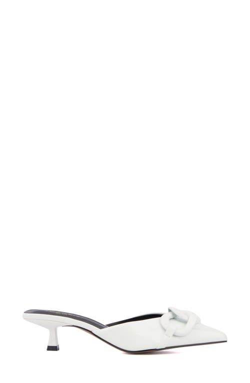 Torgeis Agustina Kitten Heel Mule In White