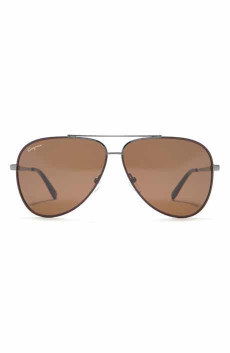FERRAGAMO Salvatore Ferragamo 60mm Aviator Sunglasses
