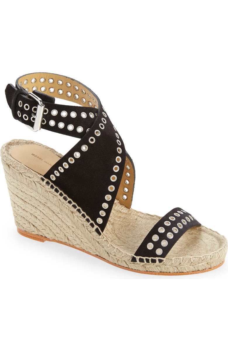 Isabel Marant Iriane Grommet Espadrille Wedge, Main, color,
