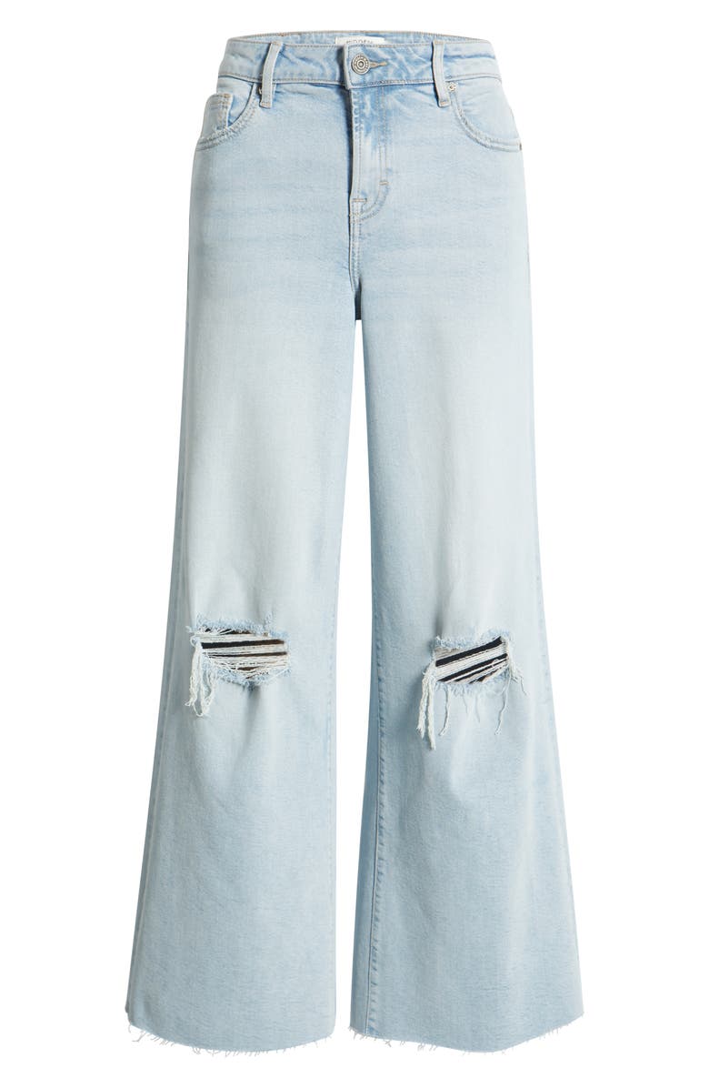 HIDDEN JEANS Distressed Super Wide Leg Jeans, Alternate, color, Light Wash
