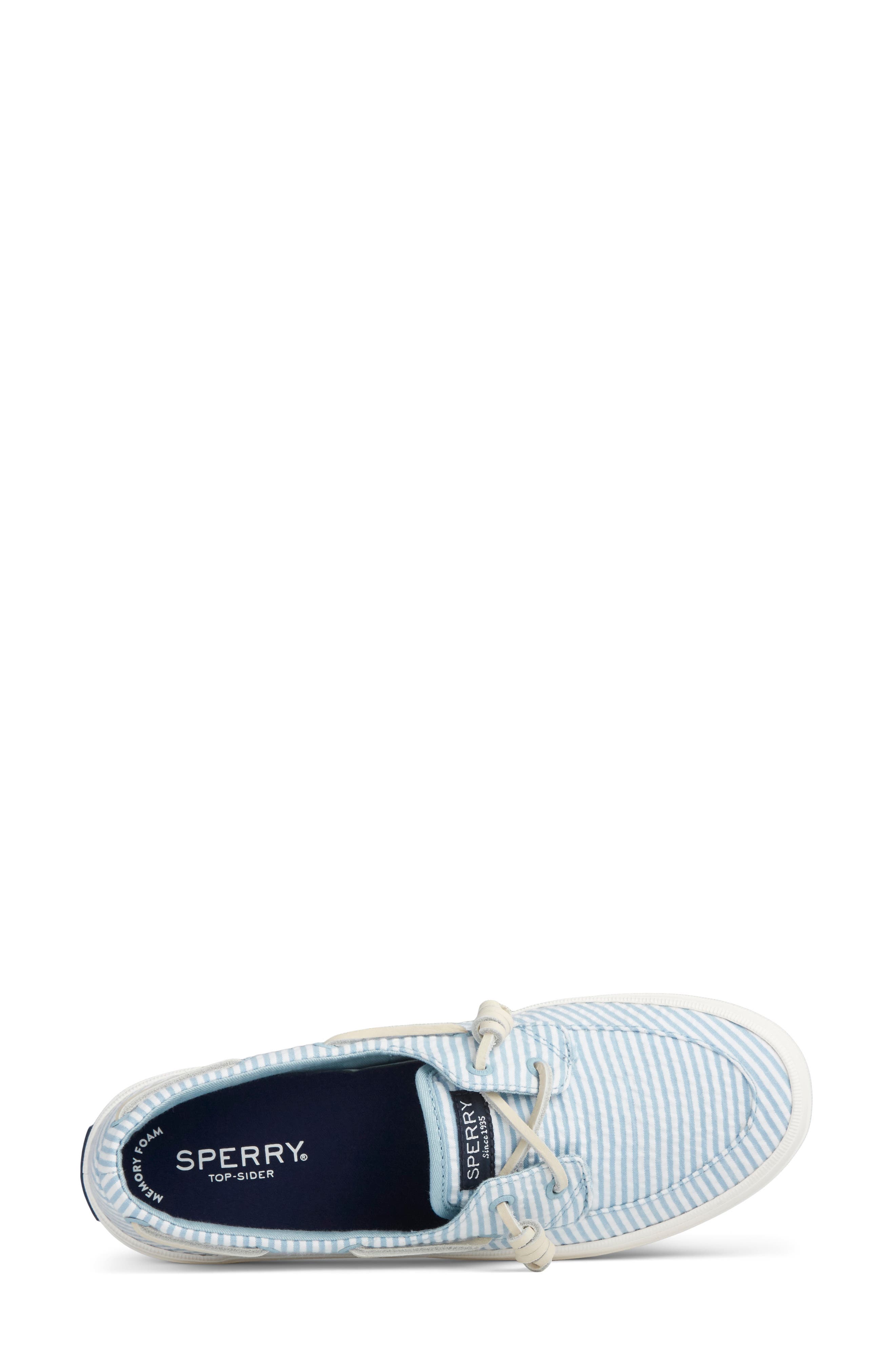 Crest Boat Sneaker, Alternate, color, BLUE/ WHITE FABRIC