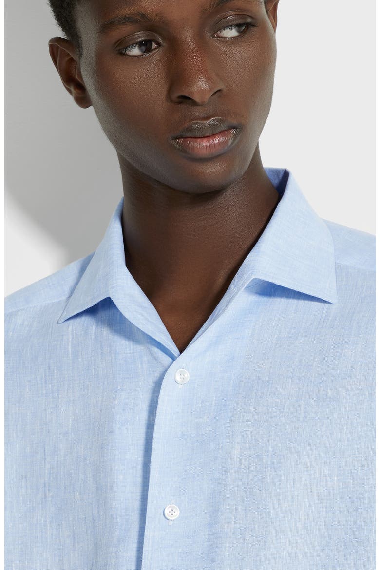 Oasi Linen Button-Up Shirt, Alternate, color, LIGHT BLUE