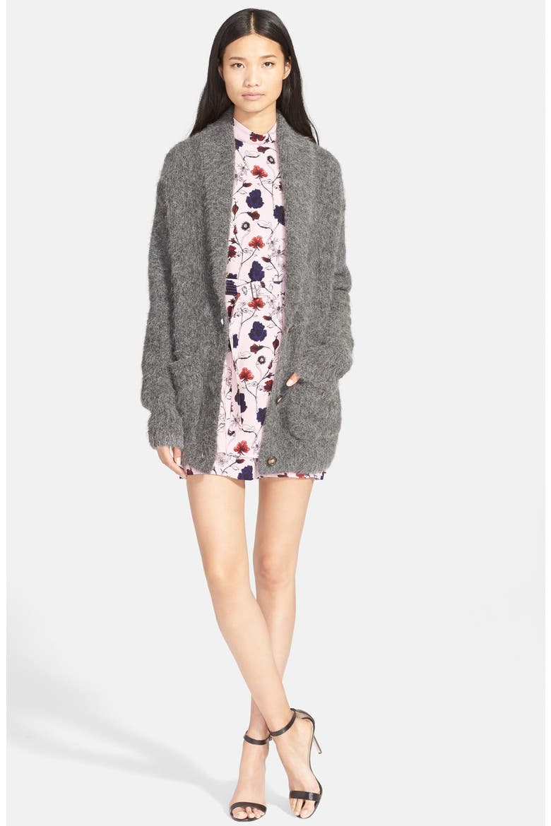 'John' Alpaca Blend Cardigan, Alternate, color, HEATHER GREY