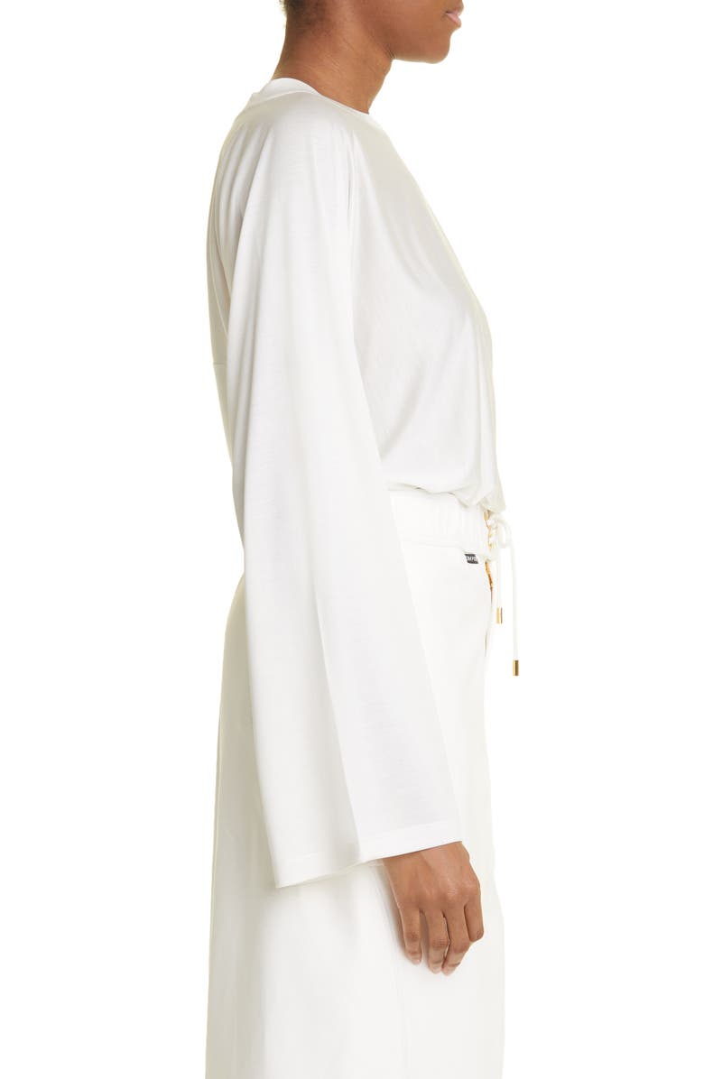 TOM FORD Relaxed Fit Long Sleeve Silk Jersey T-Shirt, Alternate, color, 