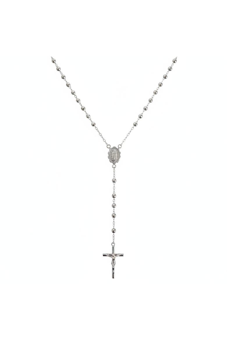 The Classic Rosary Necklace, Main, color, Silver