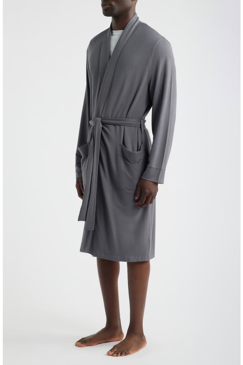 French Terry Robe, Alternate, color, GREY TORNADO