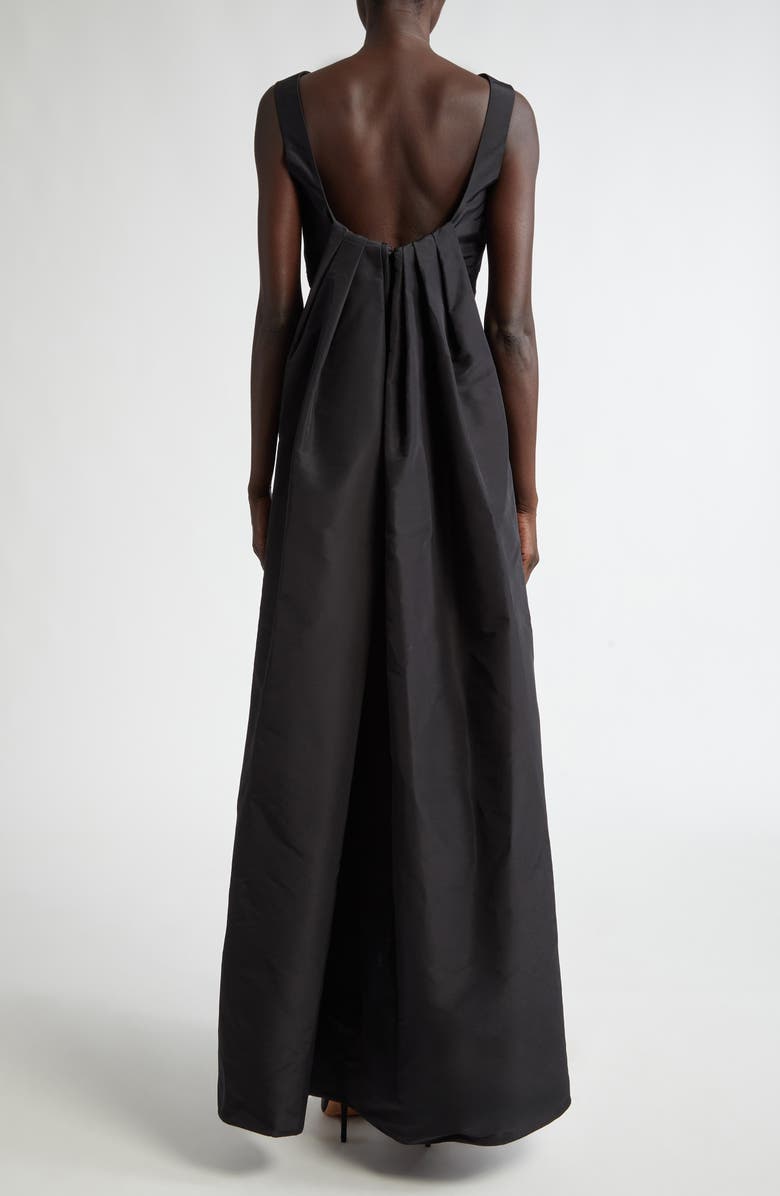 Oscar de la Renta Watteau Silk Satin Gown, Alternate, color, 