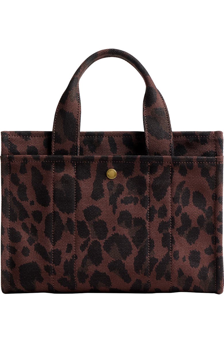 COACH Small Varsity Leopard Print Canvas Tote, Alternate, color,