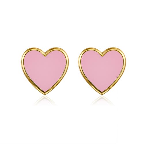 Anna Zuckerman Petit Love Studs In Pink