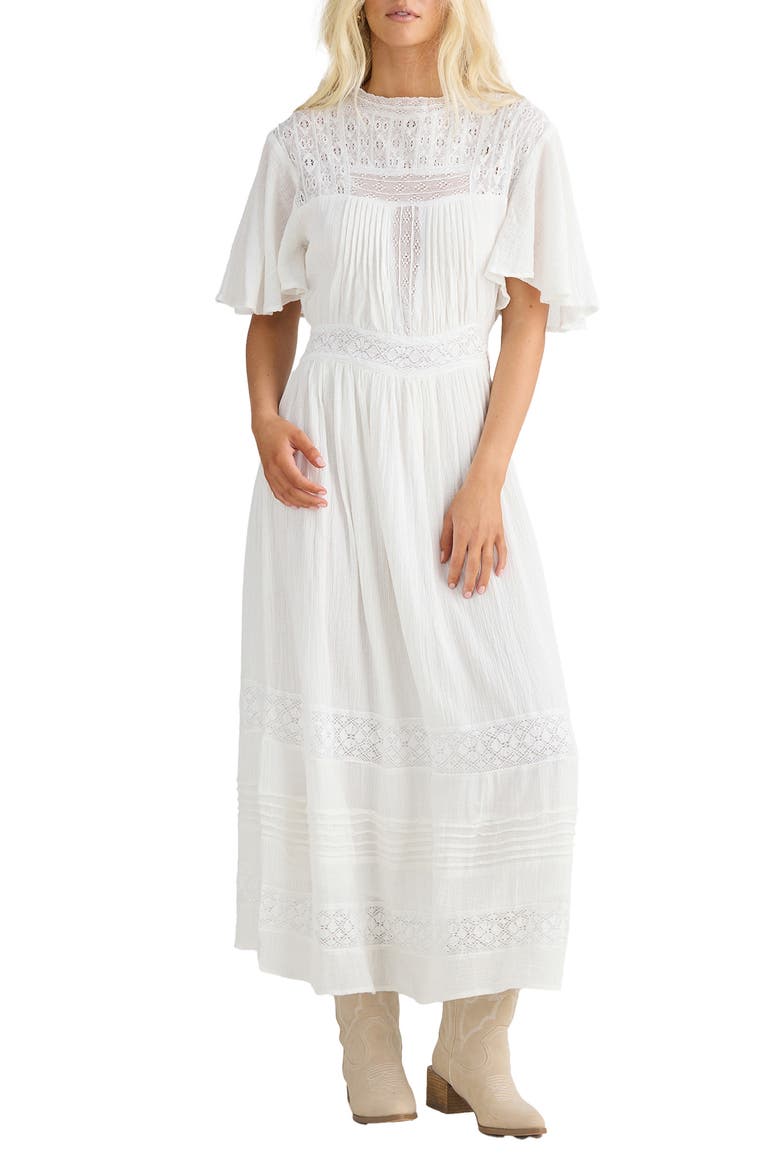 Romy Lace Maxi Dress, Main, color, WHITE