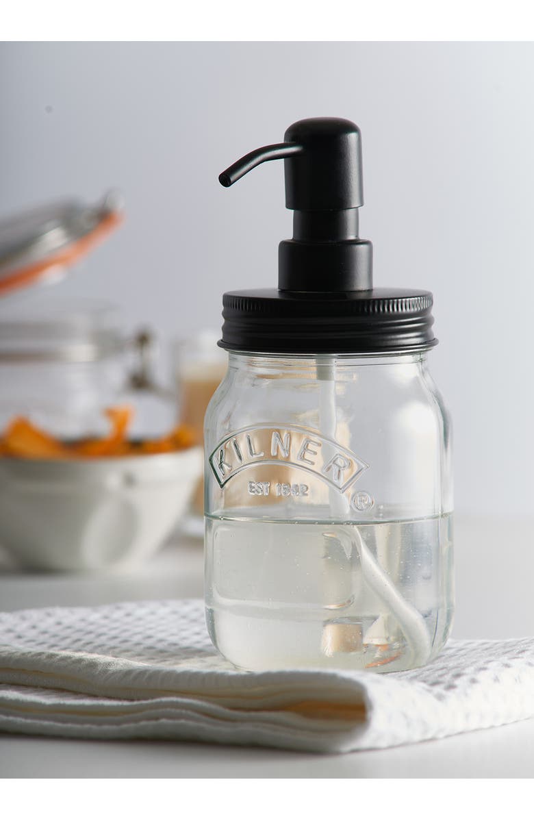 Kilner Liquid Soap & Lotion Dispenser 17 Ounce, Alternate, color, Clear