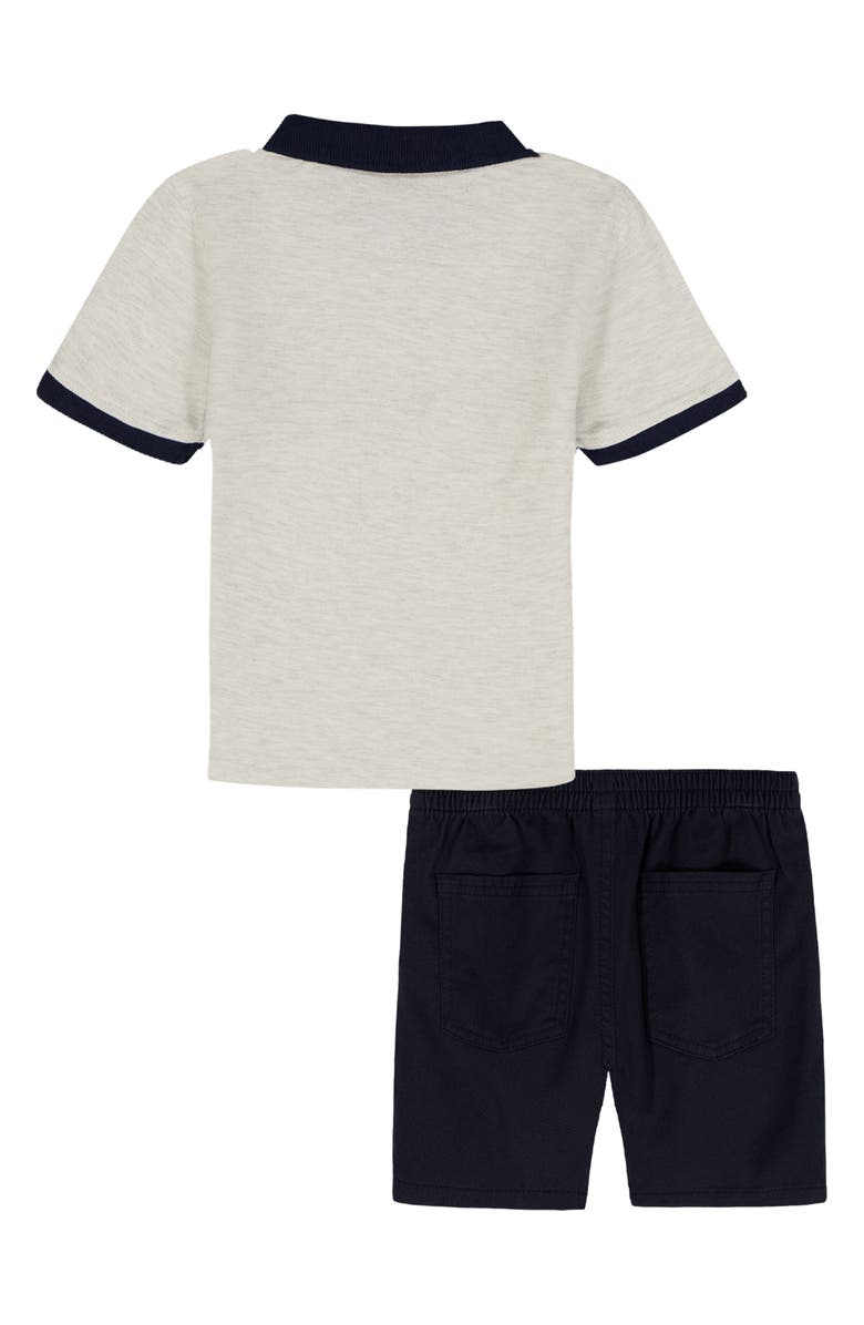 Tommy Hilfiger Stripe Polo & Chino Shorts Set, Alternate, color, Heather Grey