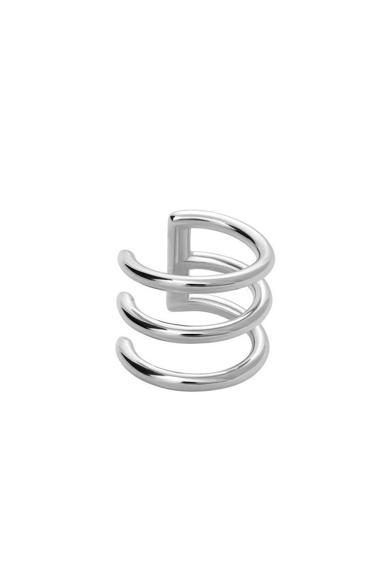 Waterfall Triple Ear Cuff, Main, color, Sterling Silver