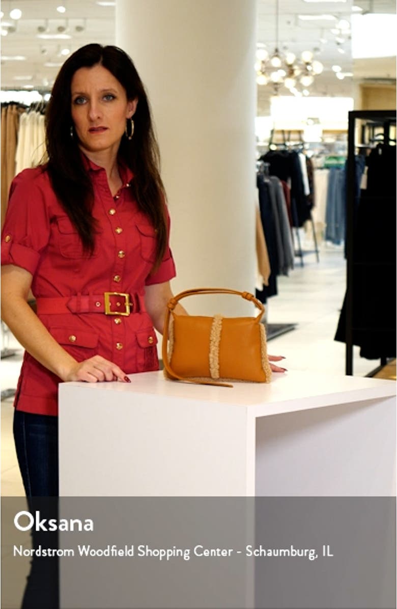 Mini Puffin Convertible Faux Leather & Faux Shearling Handbag, sales video thumbnail