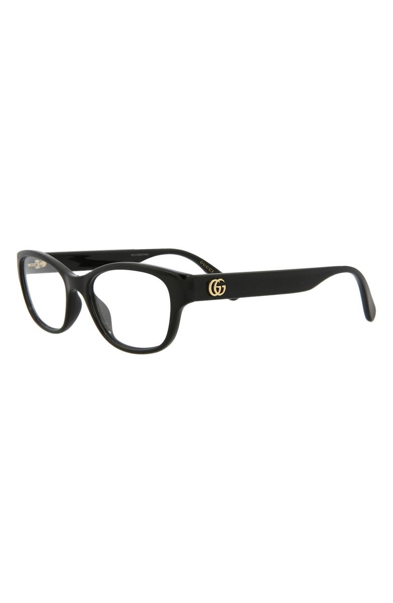 Gucci 51mm Rectangular Optical Glasses, Alternate, color, 