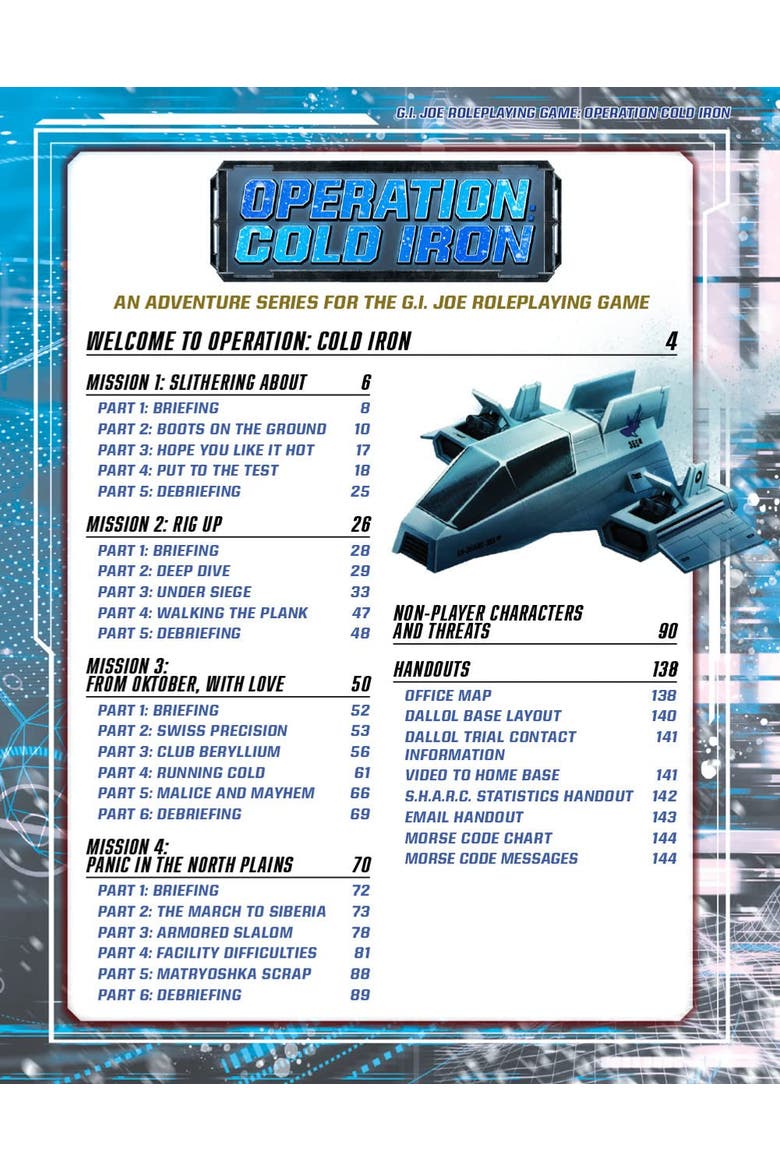 G.I. JOE Roleplaying Game Operation Cold Iron Adventure Book, Alternate, color, Multicolored