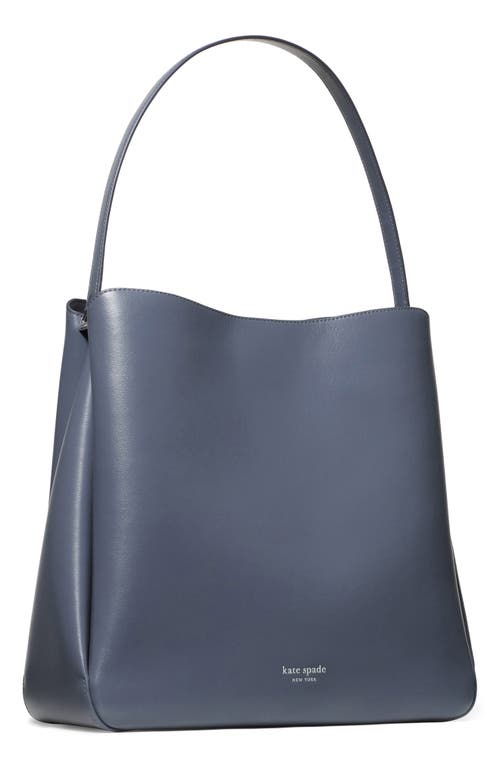 Kate Spade New York Large Grace Leather Shoulder Bag In Gray