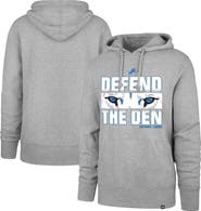 '47 Men's '47 Gray Detroit Lions Regional Headline Pullover Hoodie