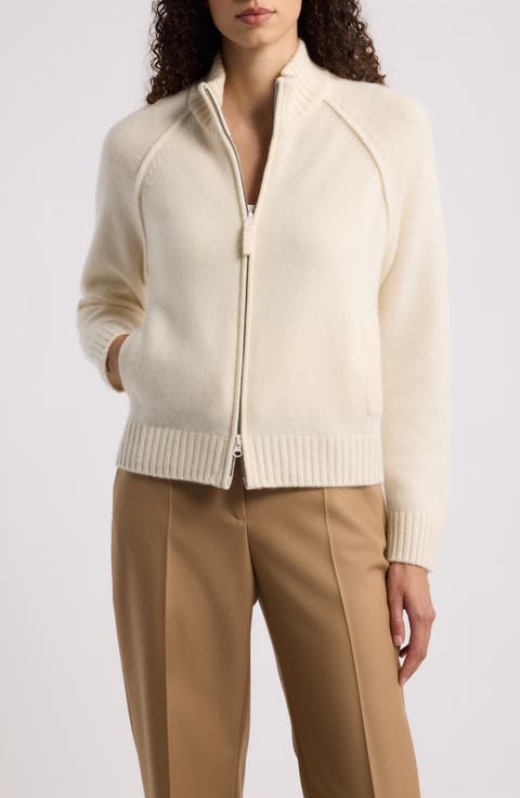 Cashmere Zip Cardigan