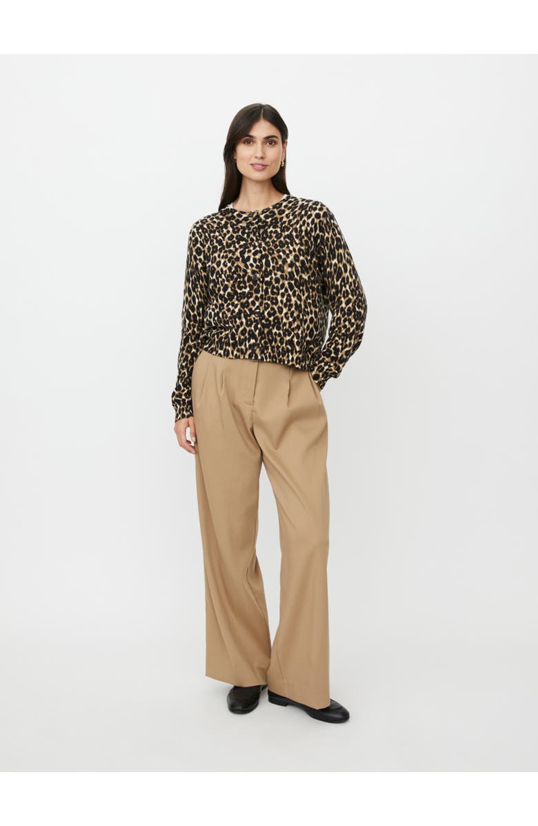 Masai Copenhagen MaLika Leopard Print Cardigan, Alternate, color, Incense