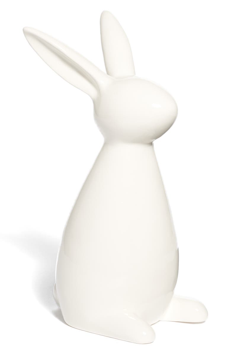 Accent Decor Ceramic Patch Bunny Figurine, Main, color, 