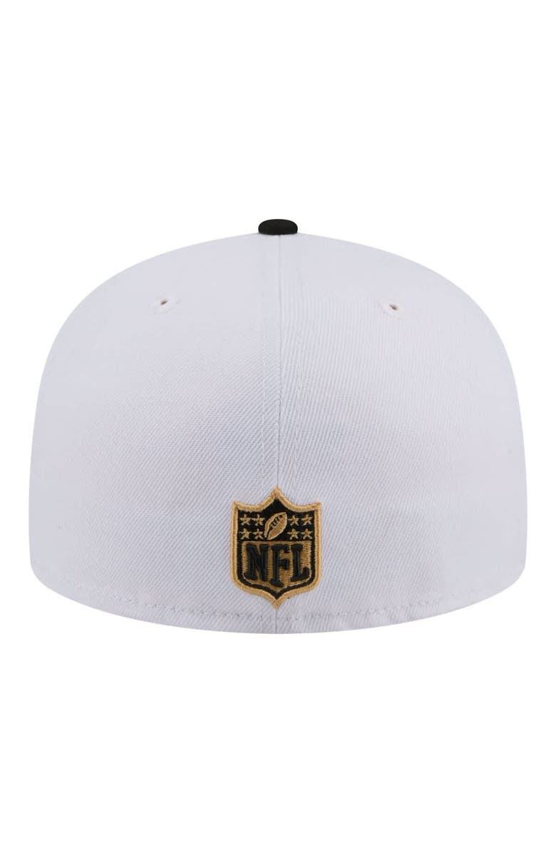 New Era Men's New Era White/Black Las Vegas Raiders Scripted 59FIFTY Fitted Hat, Alternate, color, White