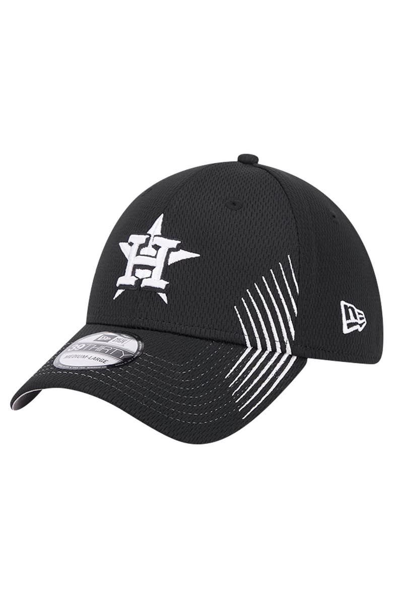 New Era Men's New Era Black Houston Astros Active Dash Mark 39THIRTY Flex Hat, Main, color, Black