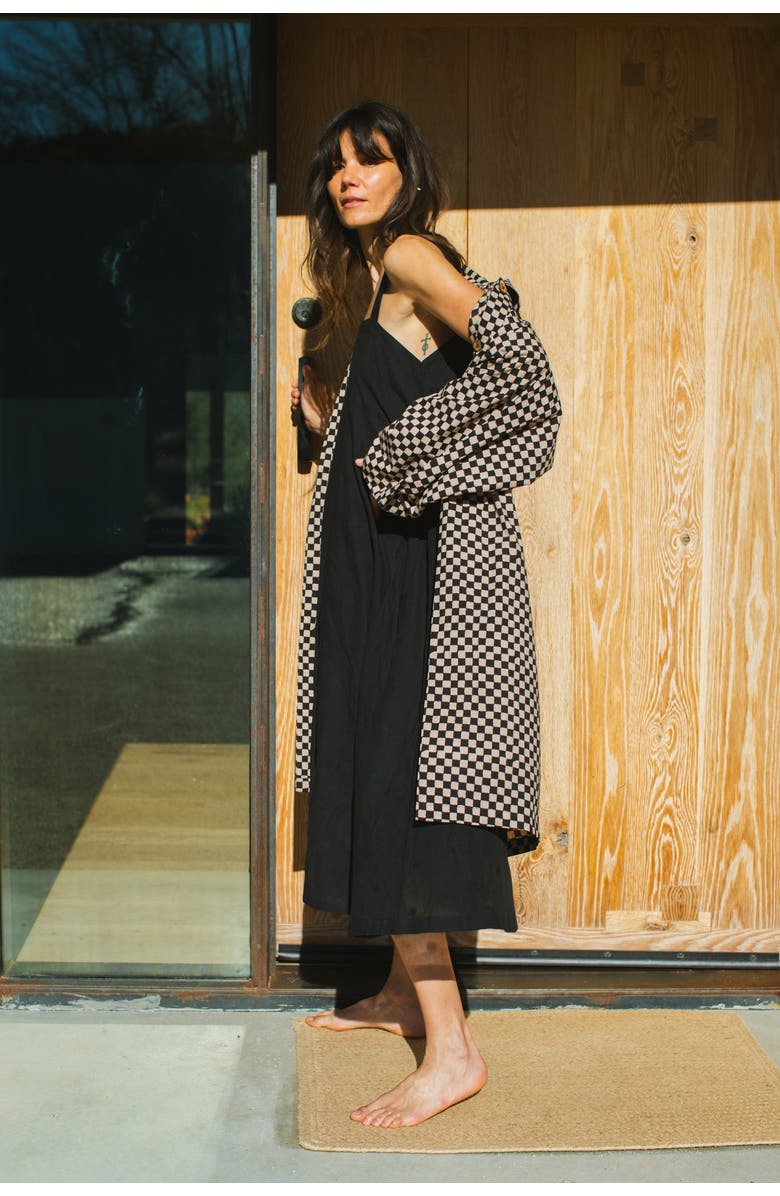 World of Crow Plus Lightweight Checkered Duster Jacket, Alternate, color, 