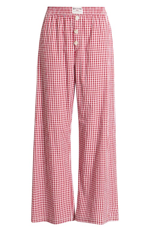 Bdg Urban Outfitters Gingham Check Straight Leg Pants In Red Check