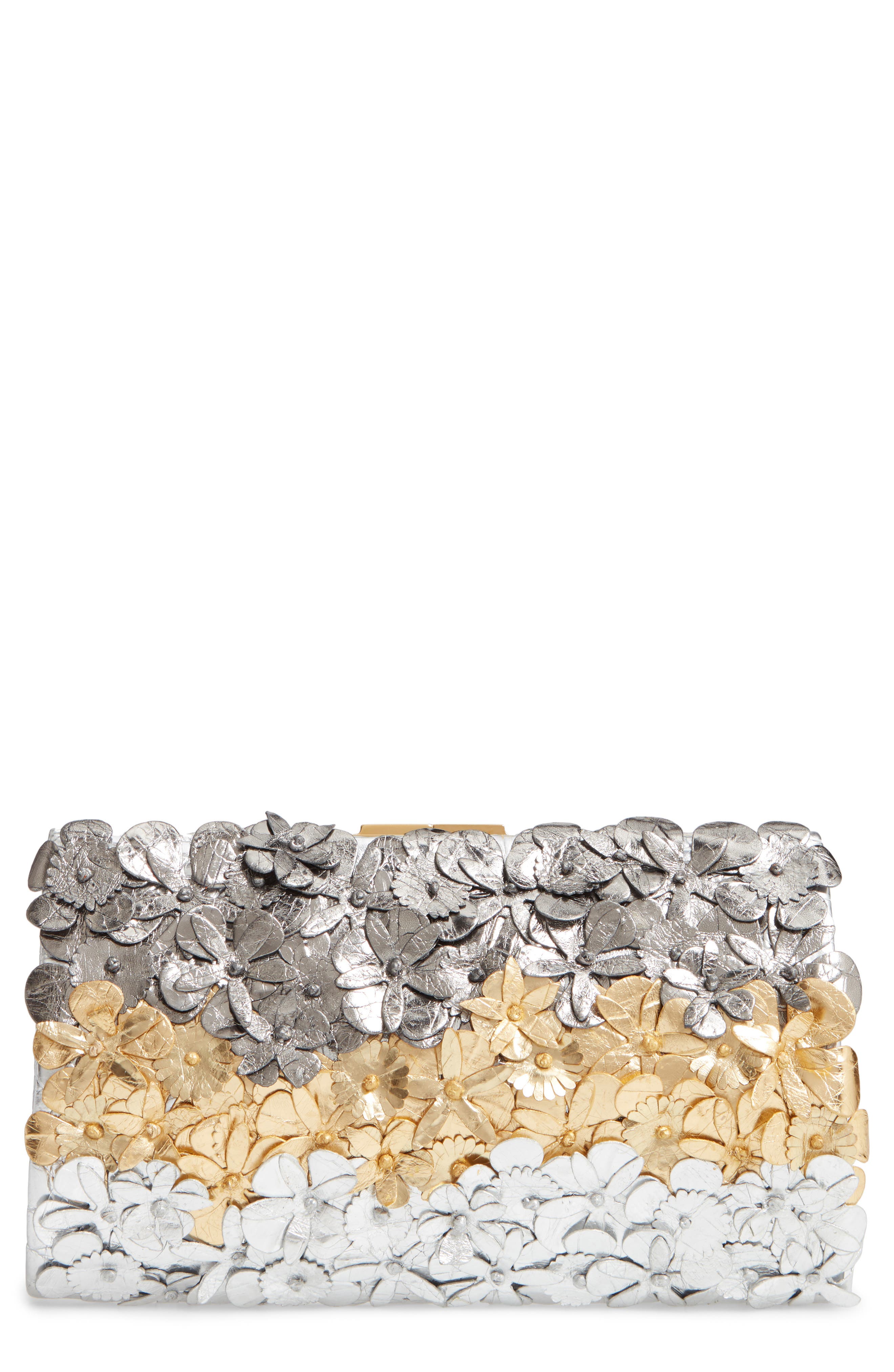 Nancy Gonzalez Flora Genuine Crocodile Clutch, Main, color, 