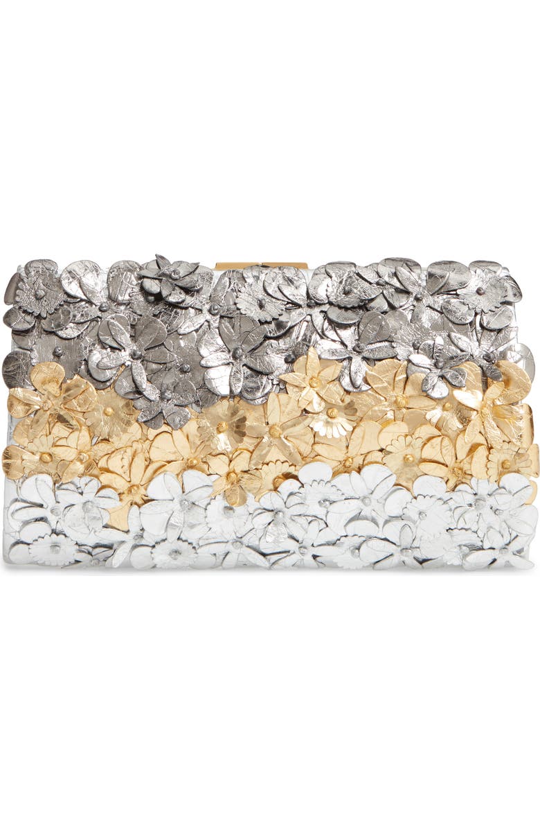Nancy Gonzalez Flora Genuine Crocodile Clutch, Main, color,