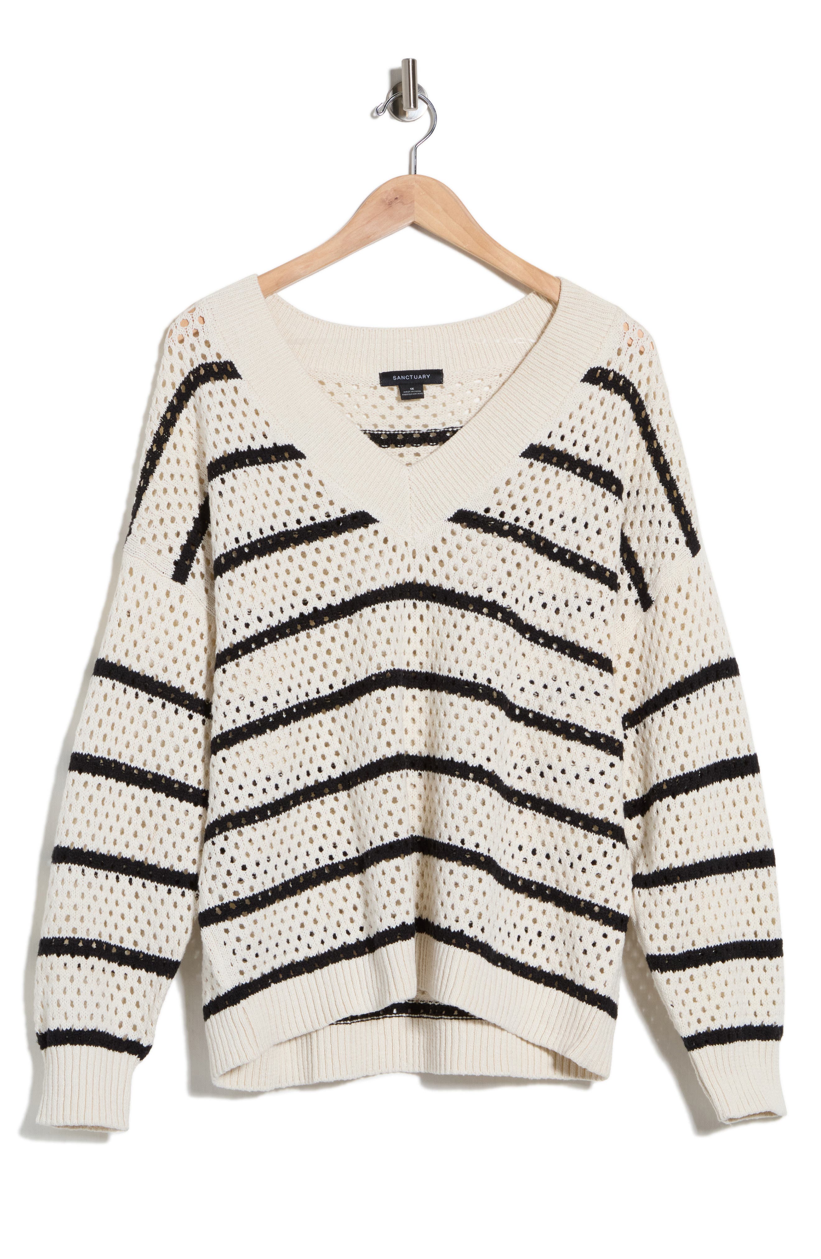 Sanctuary Airy Openwork Sweater