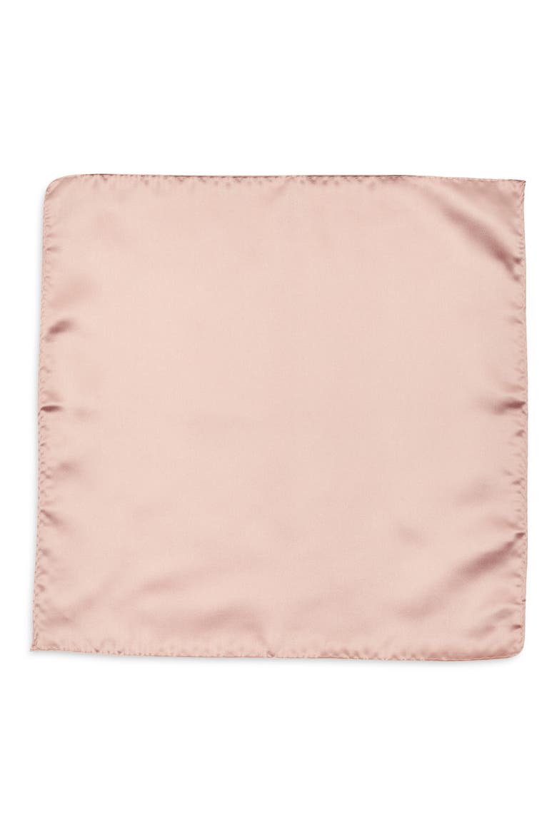 Solid Satin Pocket Square, Alternate, color, BELLINI